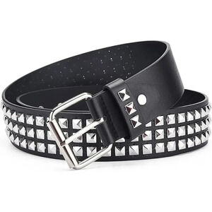 Belts Women Stud Punk Rock  Girls Black Waist Belt Cosplay Halloween